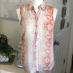 WILLI SMITH SHEER SLEEVELESS TOP SIZE SMALL